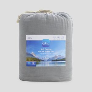 Soft Cotton Gauze Sheet Set - Light Gray